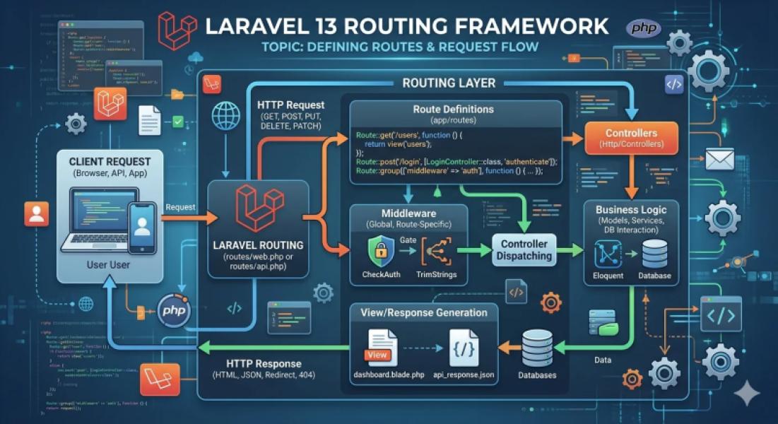 Belajar Laravel 13 #3: Routing, Controller, View Step-by-Step